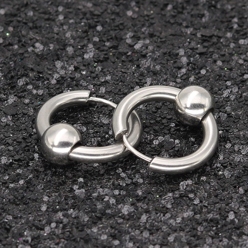 (Cross-border trading), fashionable universal minimalistic earrings stainless steel, simple and elegant design