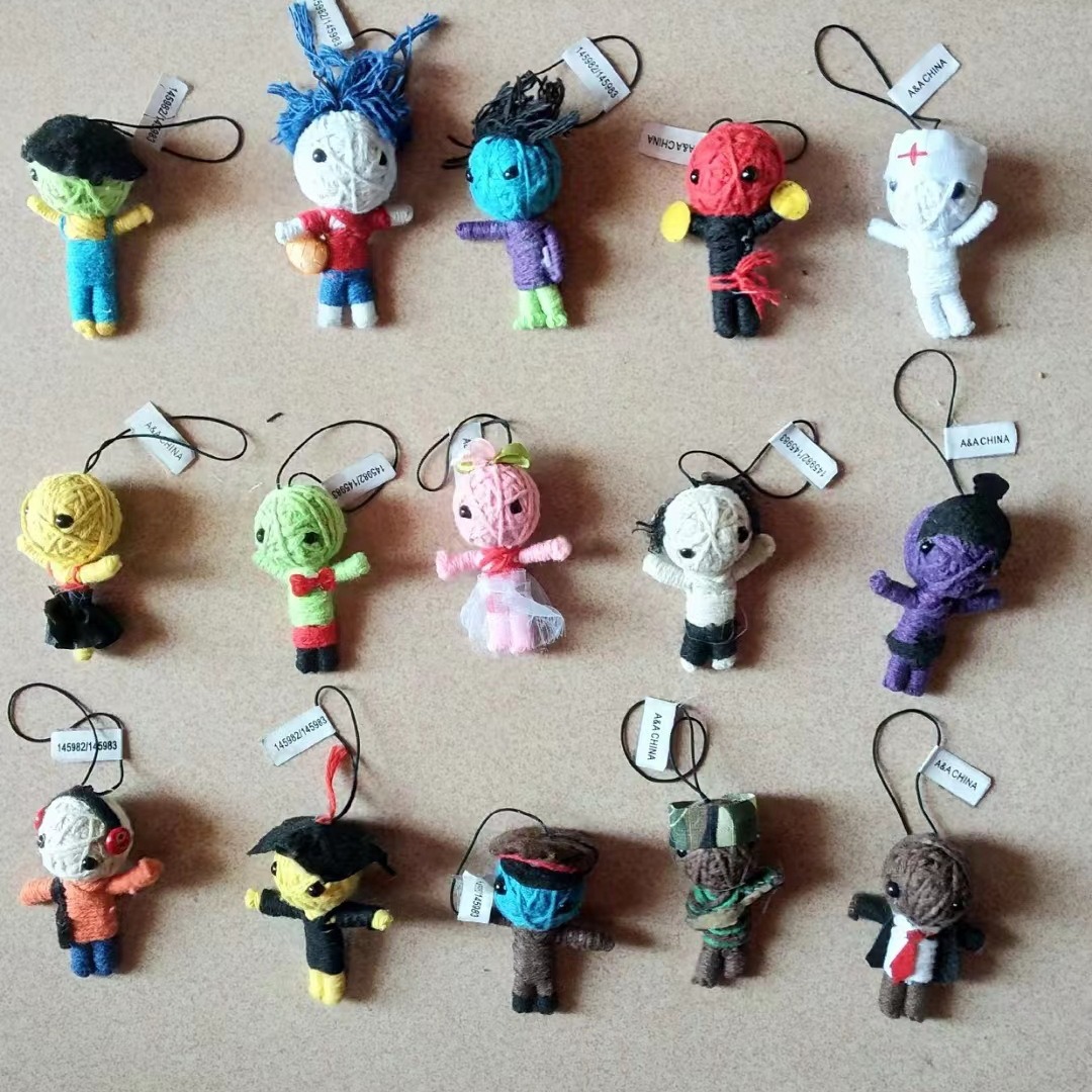 Lana hecha a mano malvada muñeca bruja muñeca decoración navideña ambiente regalo llavero Halloween