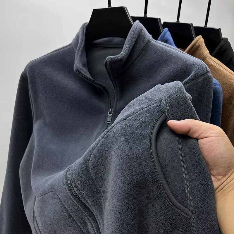 2025 Winter Autumn and Winter Fleece Jacket Men's Fashion Polar Fleece Jacket Men's Autumn and Winter Assault Liner Men's Inner Wear