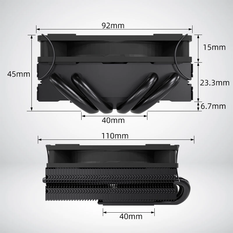 HП450V4 жаропрочная 4 тепловые трубы радиатор ITX корпус эффективное охлаждение 130W 1700 AM4 AM5
