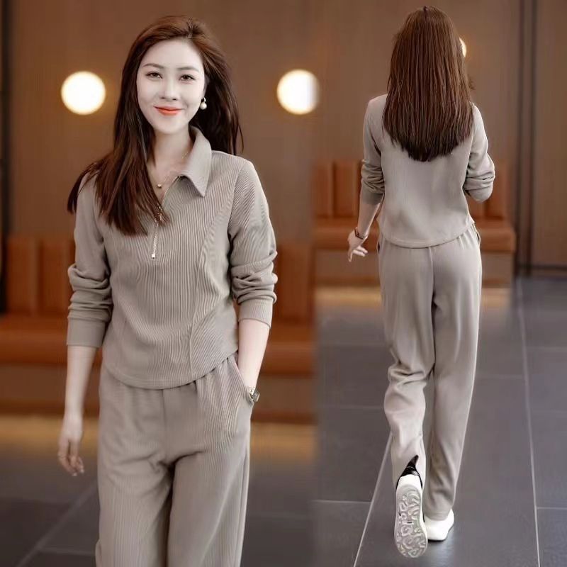 2025春款运动套装运动服休闲减龄时尚卫衣薄款两件套小个子洋气