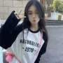 小众插肩袖春秋美式t恤