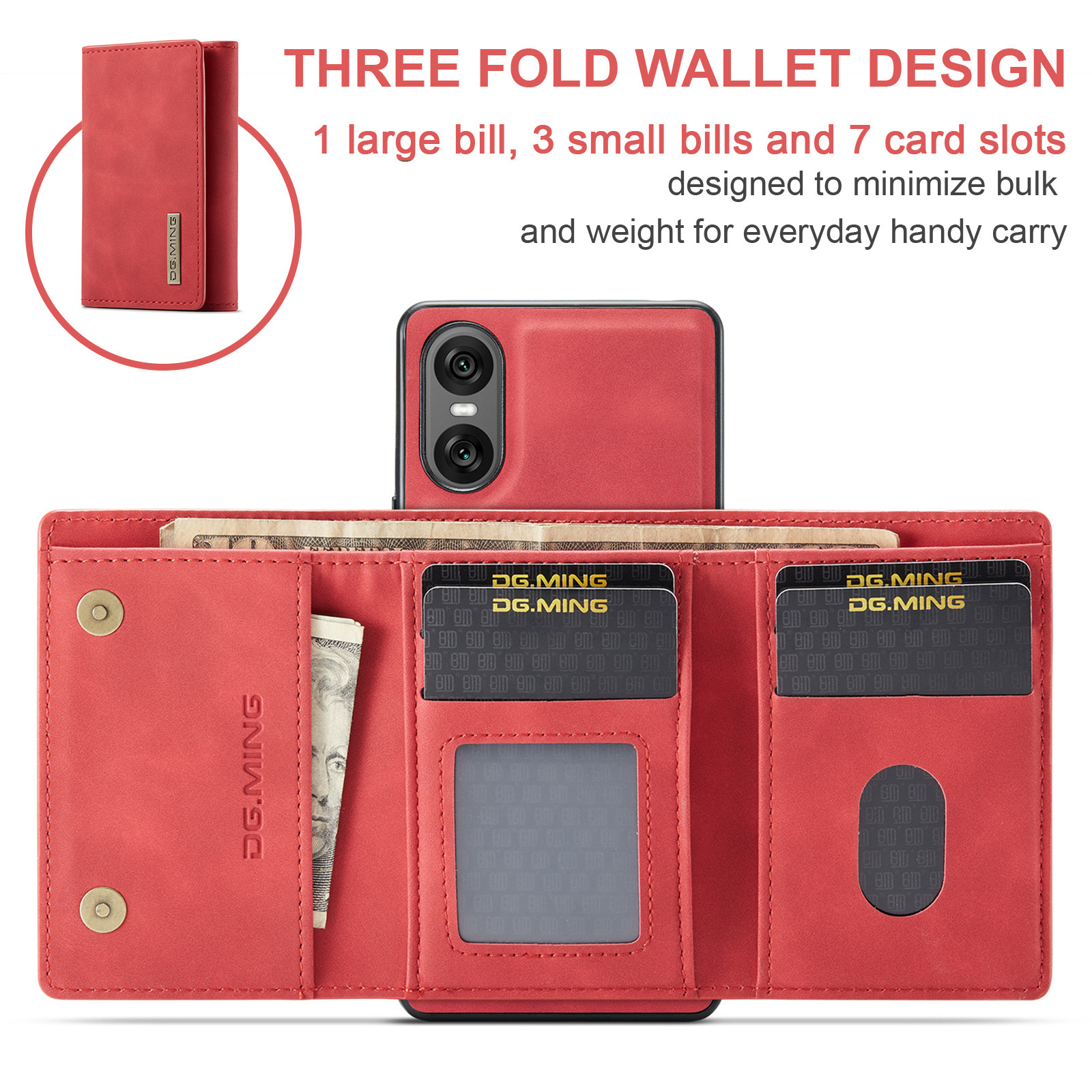 M1 for Sony Xperia 10 VI Protective Case Xperia 1VI Magnetic Split Wallet Phone Case 2024_voghion.com