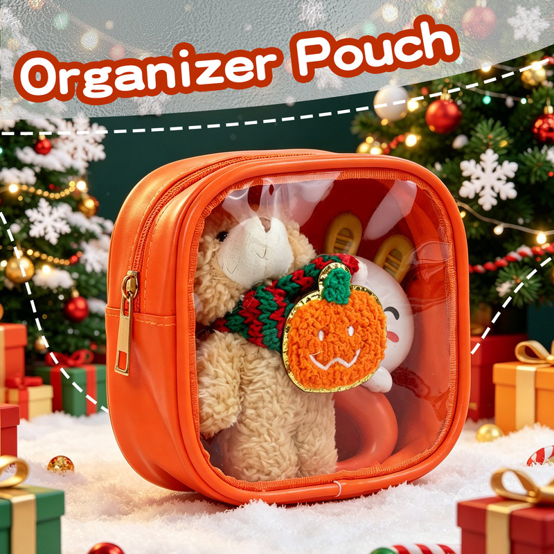 Halloween Colorful Embroidered Cosmetic Bag, High-End Travel Storage Bag, Portable Toiletry Bag, Doll Storage Bag