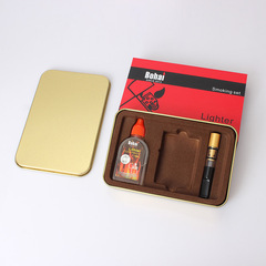 煤油打火機禮盒 鐵盒三件套 套裝（20ML油+煙嘴）批發