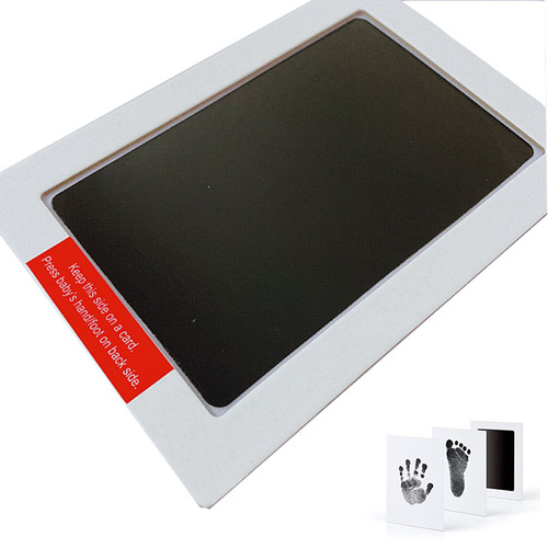 Large Baby Handprint Footprint Wash-Free Ink Frame for Kids, Newborn Hand and Footprint Clay Ink