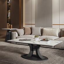 意式极简岩板长方形茶几轻奢高级感客厅家用小户型现代简约茶桌台