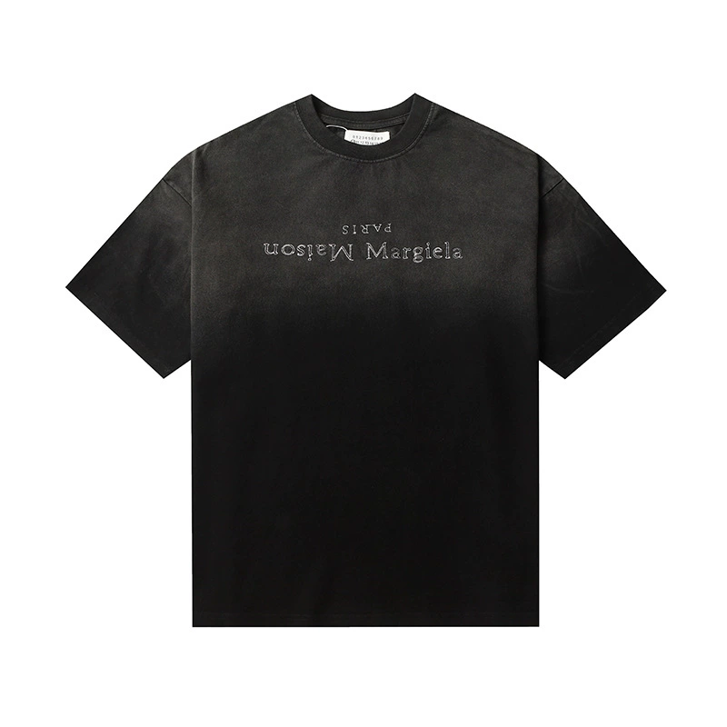 Maison Margiela 24SS коллекция MM6 цифровой узор круглый вырез мужской и женский модный бренд укороченный рукав футболка серия