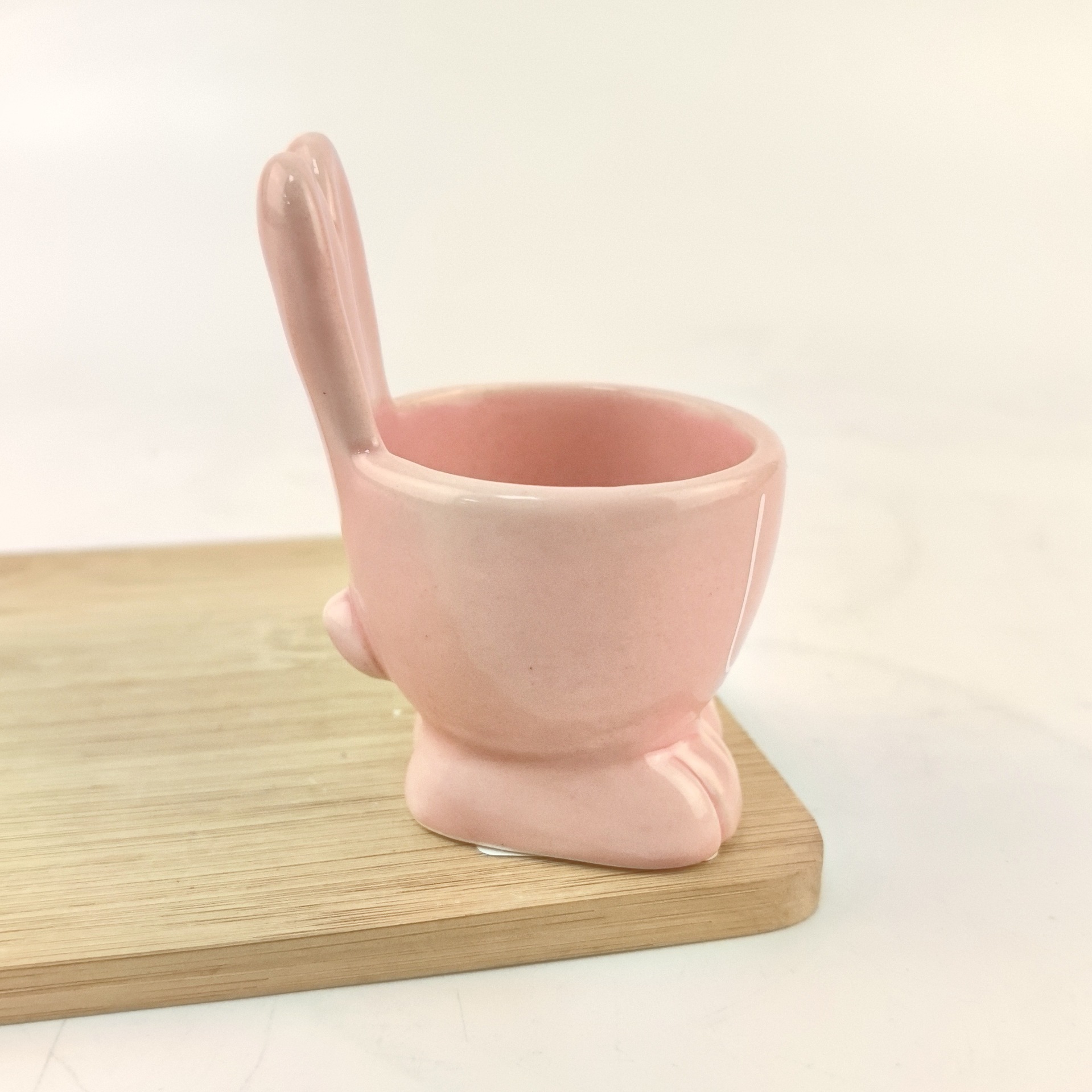 Pascua lindo conejo desayuno huevo taza huevo estante huevo creativo utensilios de mesa de comedor