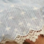 条纹设计师蕾丝fabric绣花布