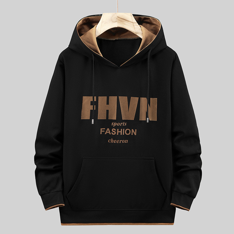 2025新款加肥加大码连帽卫衣男春秋款宽松休闲上衣服帅气胖子外套