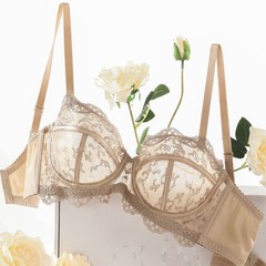 夏用女性用巨乳小ぶり下着、薄型、副乳縮小、プッシュアップ、スチールリング、たるみ防止、美背中、新作レースブラ