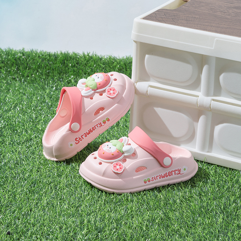 2025 nuevo comercio electrónico comercio exterior lindo oso grande, mediano y pequeño, zapatos con agujeros para niños, ropa exterior, sandalias y pantuflas de suela blanda