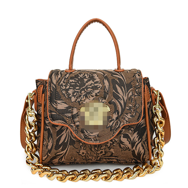 Bolso transfronterizo bolso de hombro de estilo occidental de alta gama para mujer bolso de platino de textura de moda bolso de mensajero de viaje de cadena de todo fósforo