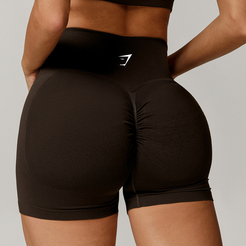 Gymshark Shark Head Quick-Dry Running Fitness Shorts for Women Peach Butt Three-Quarter Yoga Pants Breathable Seamless