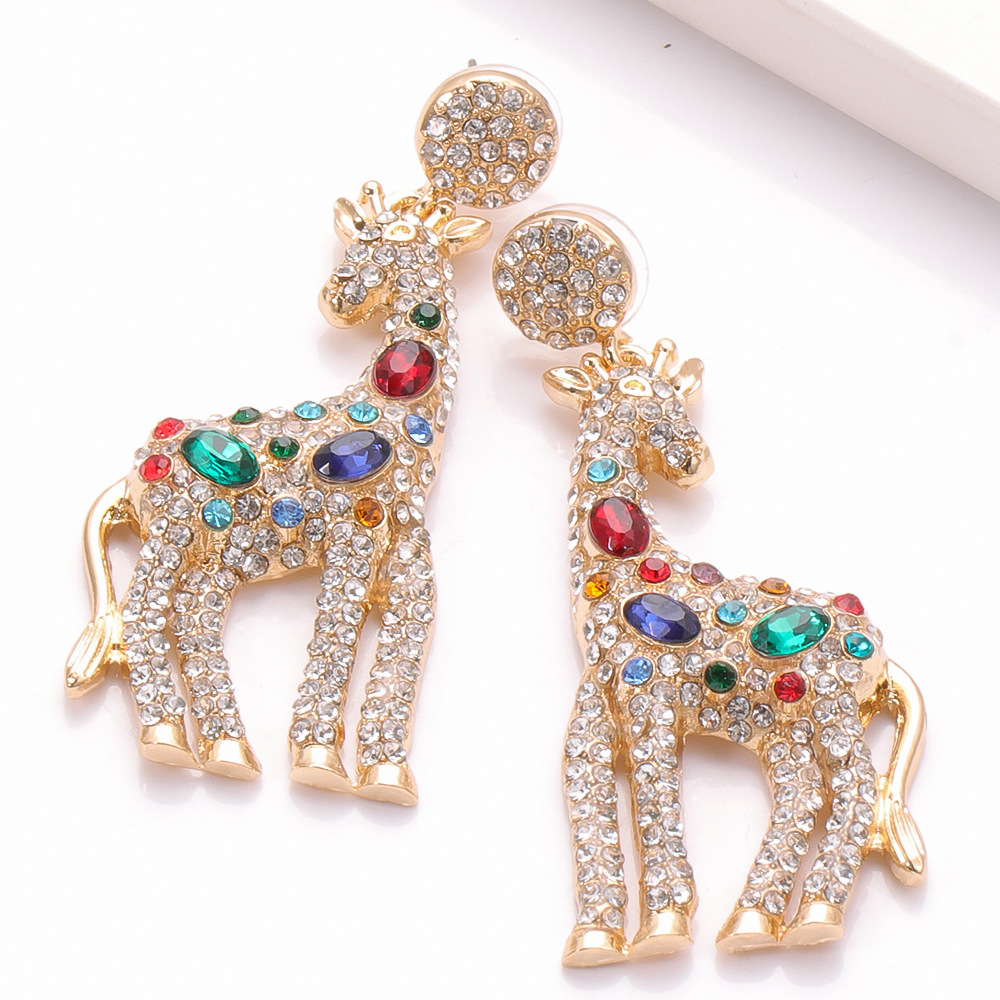 Boucles D&#39;oreilles Girafe En Acrylique En Alliage De Mode En Gros display picture 5