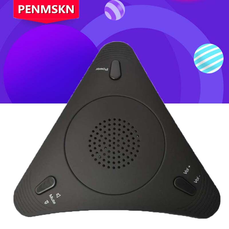 Noise Reduction Portable Audio Speaker USB Desktop Microphone 6m Omnidirectional Microphone for Audio and Video Conferencing