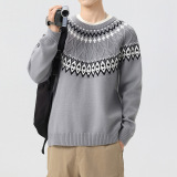 2026秋季复古费尔岛针织毛衣男女秋冬学院风高级感套头打底衫，男装针织衫/毛衣，星座614