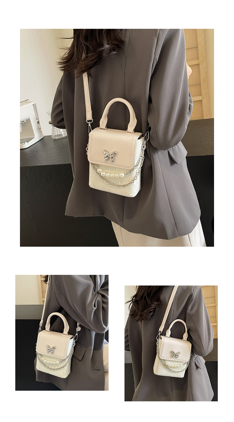 Niche Handheld Box 2024 New Color Contrasting Crossbody Fashion Butterfly Commuter Phone Shoulder Bag_voghion.com