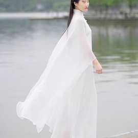 文艺复古茶服女装仙气禅舞服白色瑜伽疗愈服冥想打坐居士服禅修连