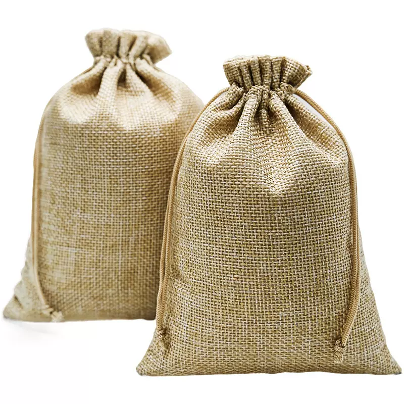 麻布束口袋抽绳式小布袋工厂直发