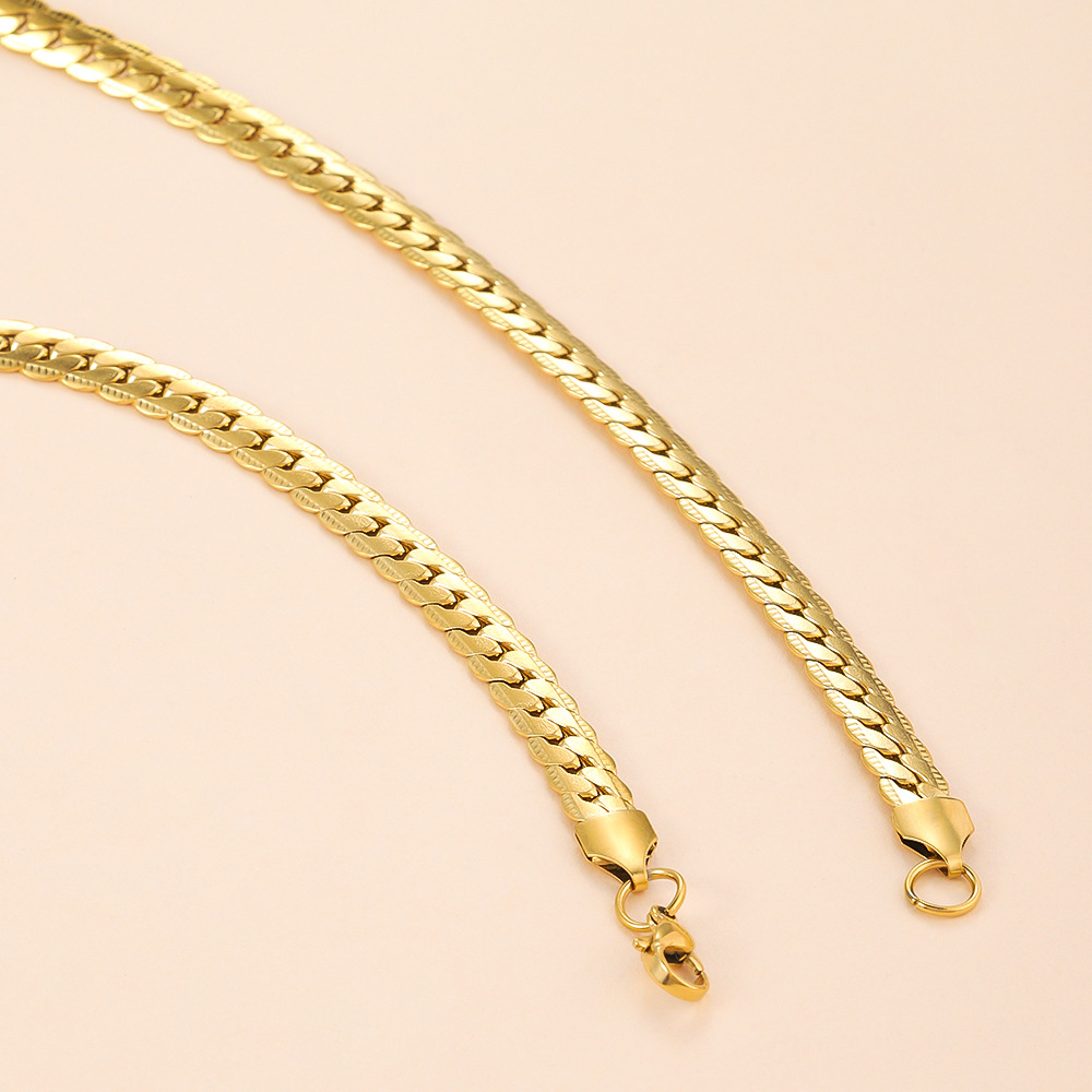 Retro Classic Style Geometric Titanium Steel Mixed Metal Plating Men's Chain Necklace Healing Crystals Necklaces display picture 3