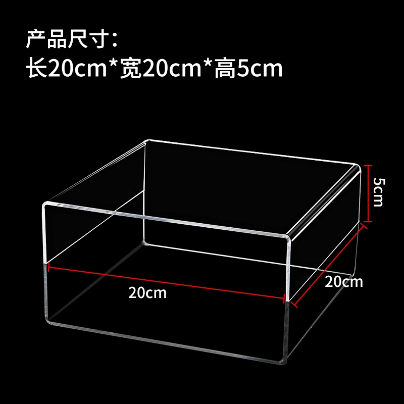 Acrylic U‑Shaped Elevated Storage Rack, Thickened Load‑Bearing Shelf for Desktop & Fridge