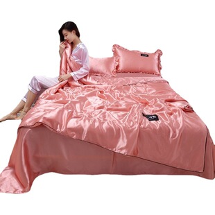 Factory direct summer washable Tencel summer cool quilt four-piece Ice Silk Air conditioning quilt single double thin quilt