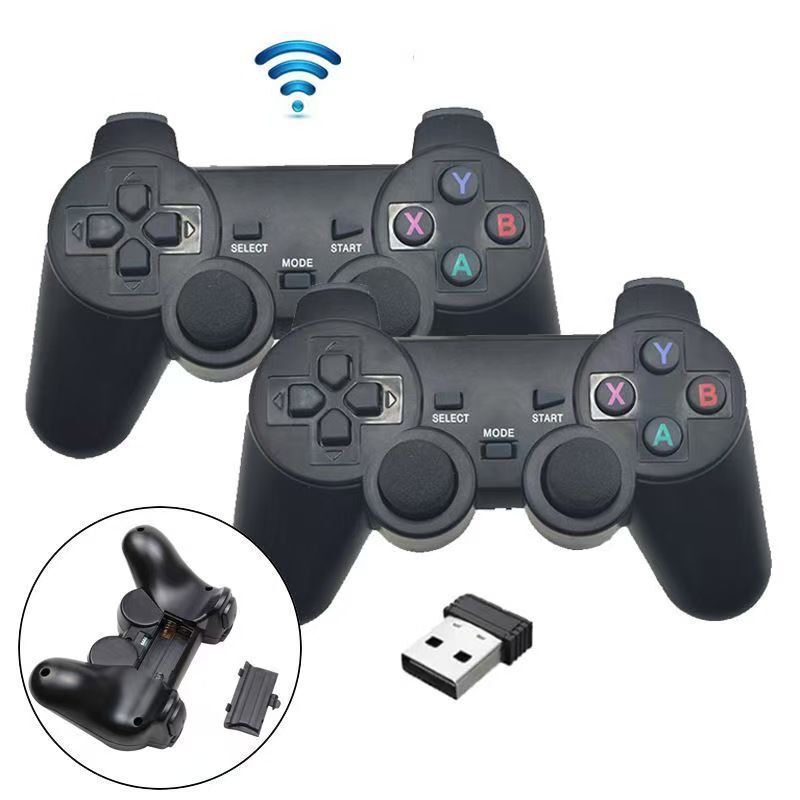One-To-Two 2.4g Wireless Dual Game Controller Compatible with Pc, Android Tv, and Ps3 Game Consoles