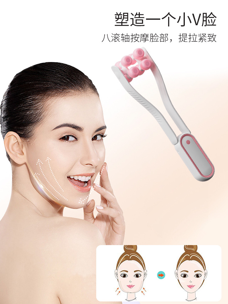 Dispositivo facial para levantar y reafirmar la línea V, para reducir la papada y los pliegues nasolabiales, instrumento de belleza con masaje manual para moldear el rostro y el músculo masetero.