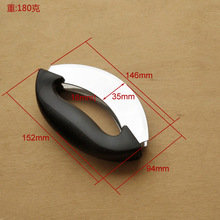 不锈钢双面切刀洋葱香草切刀奶酪芝士刀双头碎料刀开刃圆月弯刀