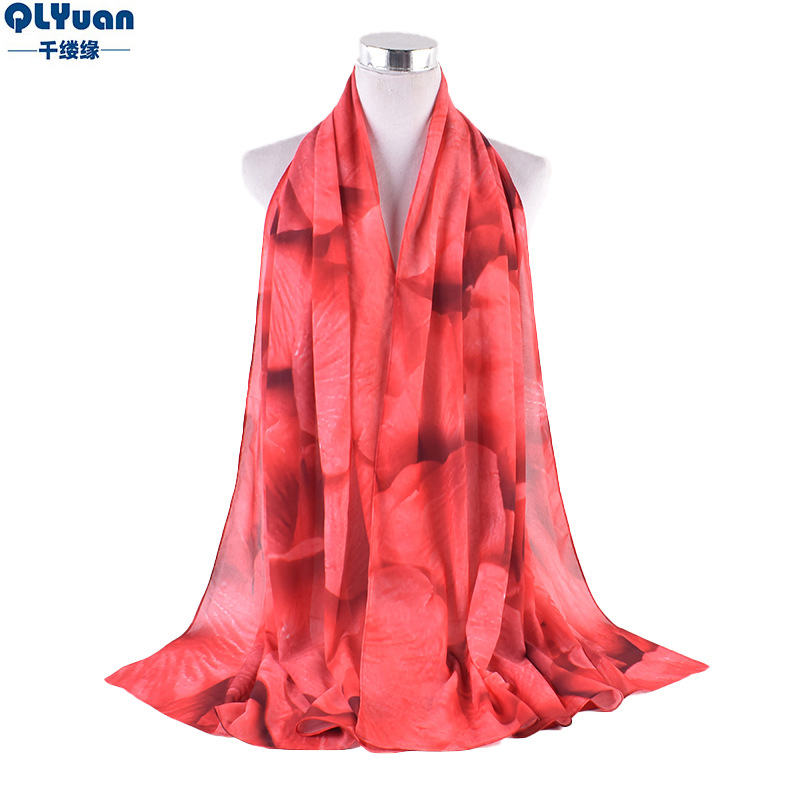 demi-season shiffon scarf pearl