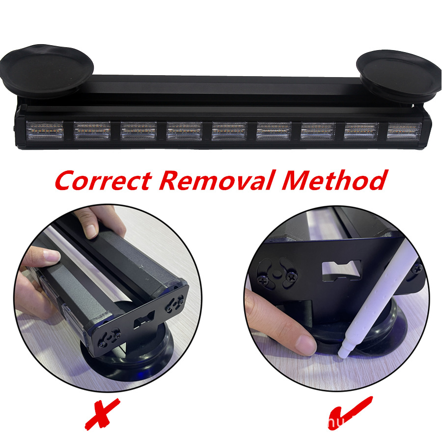 162Led Double Row Color Changing Strobe Light 360 ° Surrounding Light, Engineering Vehicle Warning Light, Ceiling Bar Light, Magnet Type