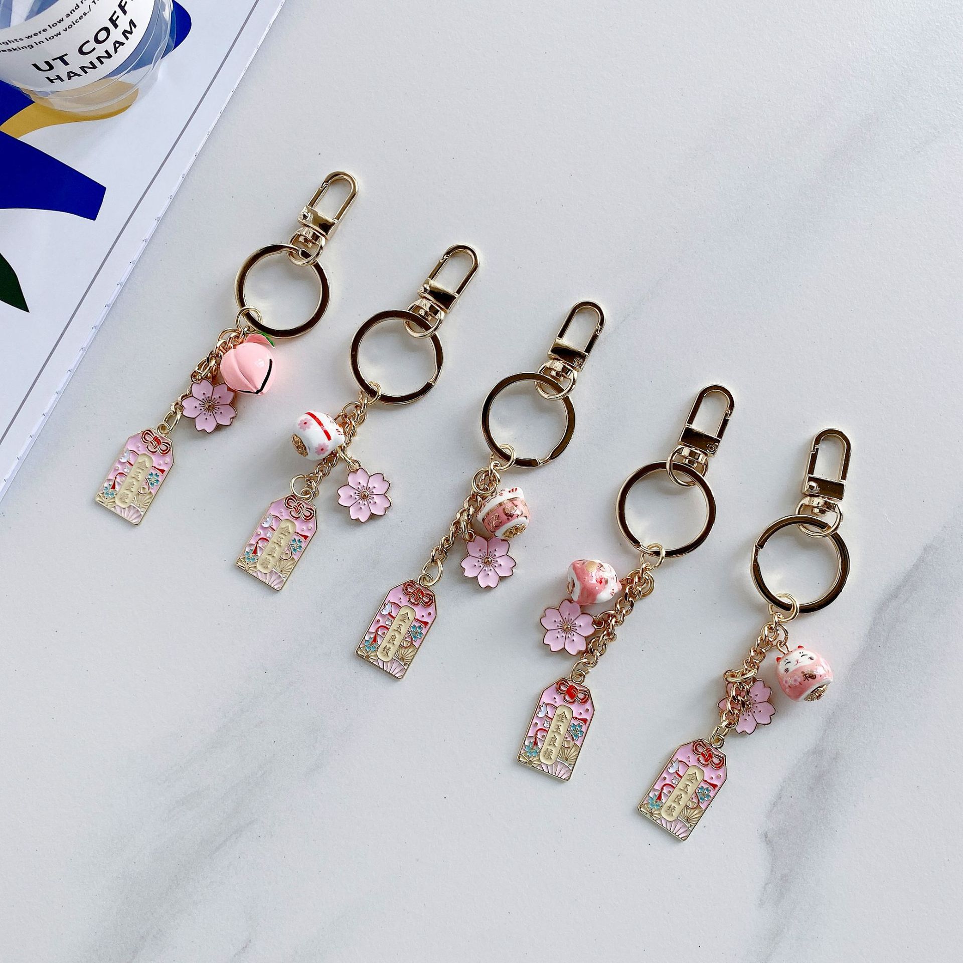 Fuchsia keychain