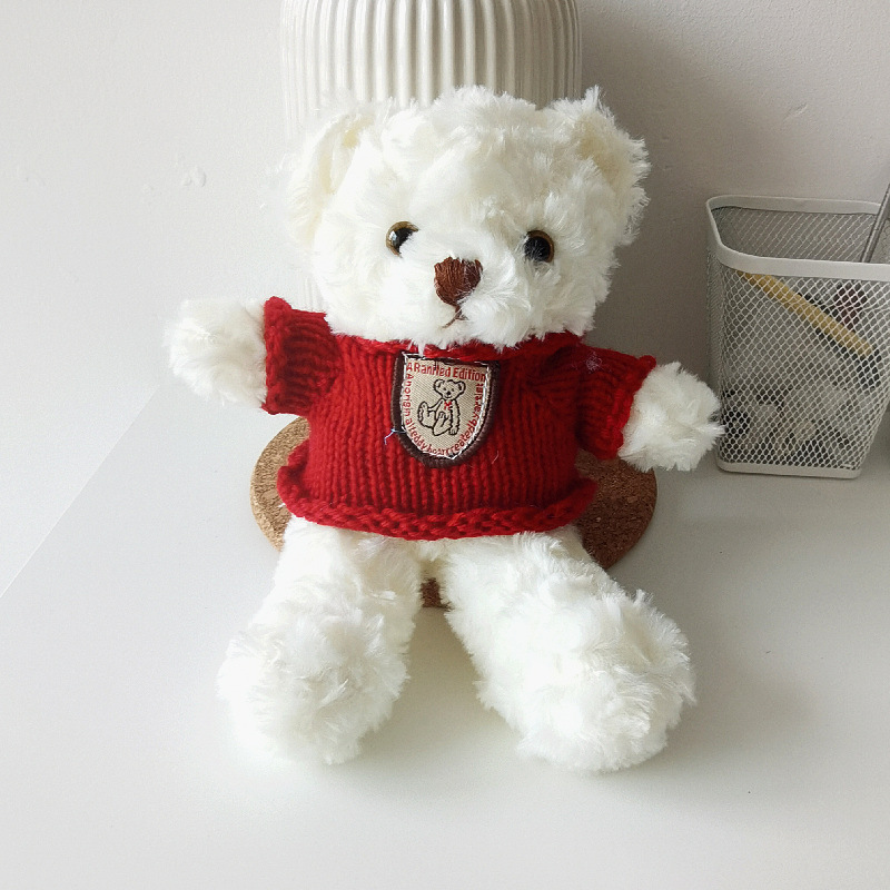 Lindo suéter oso muñeca peluche peluche oso muñeca regalo de cumpleaños máquina de captura muñeca al por mayor transfronteriza