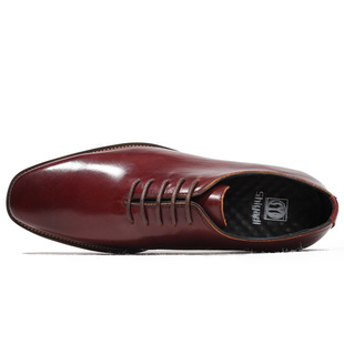 Business Dress Leather Shoes Men's Wedding Shoes Men's Office Plain Plain Solid Color Men's Shoes All-Match Leather Shoes One Pik Leather Shoes