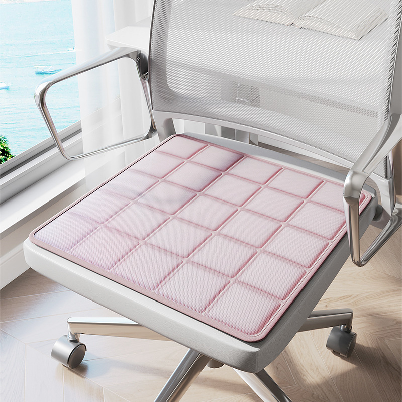 Cojín de Seda de Hielo para Silla de Poliéster Transpirable y Antideslizante para Oficina image 8