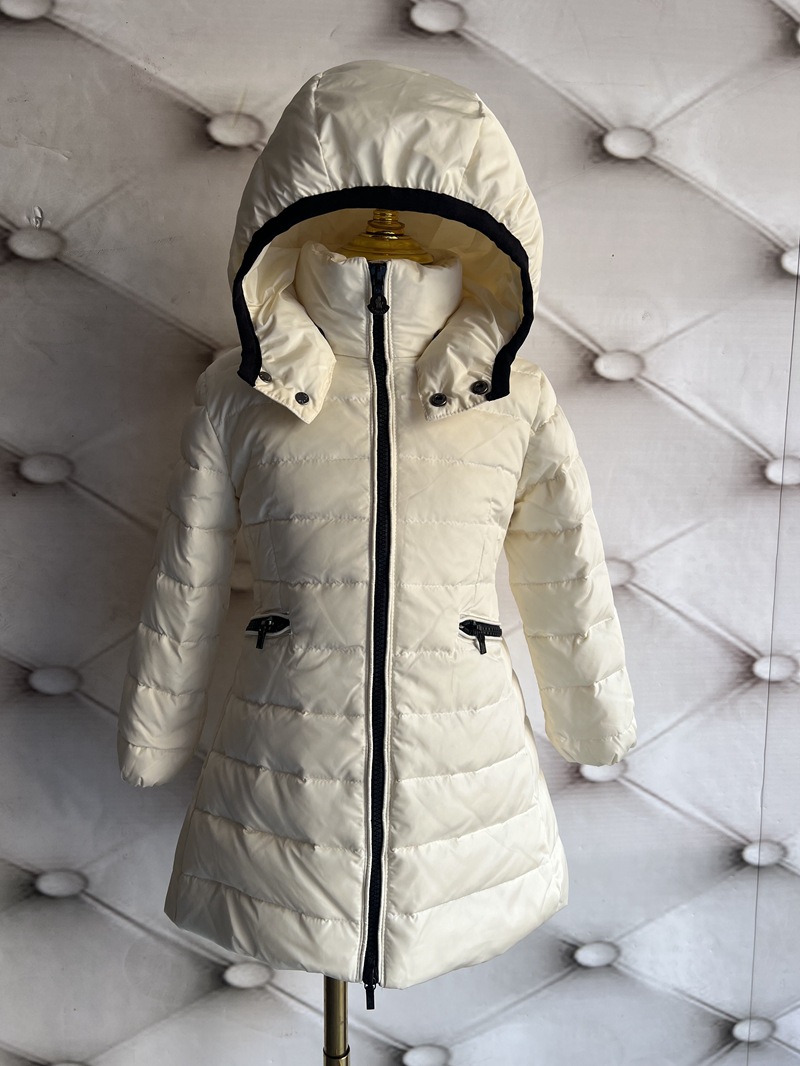 Bērnu apģērbs bērnu dūnu jakas meitenēm, sabiezētas, vidēja un liela izmēra bērnu stilīgas dūnu jakas, vidēja un gara balta pīles dūnas_voghion.com