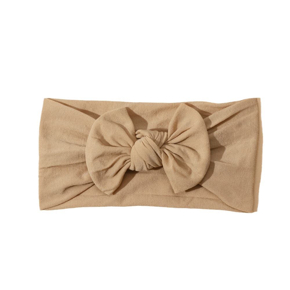 New children's hair accessories baby Summer thin solid color bow headband cross-border soft baby hair band wholesale_voghion.com