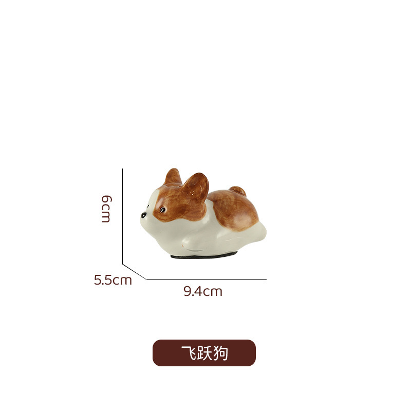 景德镇创意陶瓷家居摆件桌面装饰品电视柜入户玄关摆件卡通玩偶|undefined