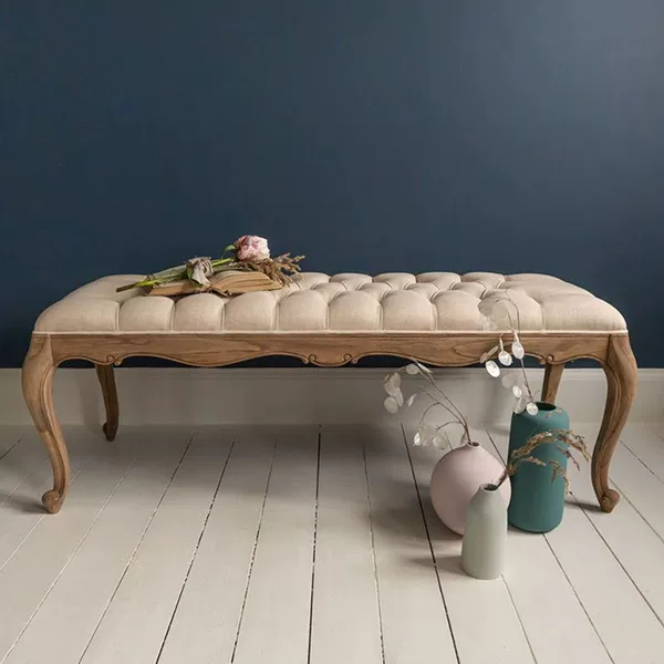 American-style shoe-changing bench, solid wood long bench, footrest sofa bench, European-style entryway bedroom end-of-bed bench, shoe trying-on bench