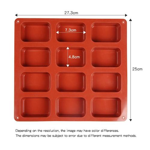 12连肥皂方400巧克力模具食品级烘焙用品DIY饼干模蛋糕硅胶模具