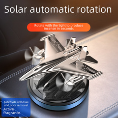 Creative Car Air Freshener, Alloy Solar Rotating Helicopter Car Interior Air Freshener Ornament