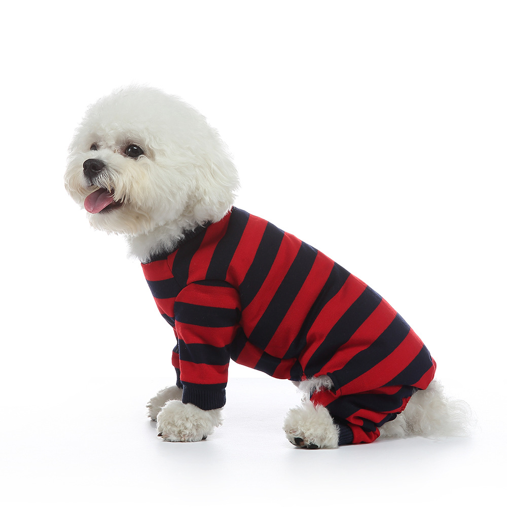 Britanska prugasta pidžama za pse za male pse pet hoodie_voghion.com