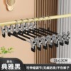 [plastic dipped double clip trouser rack] black