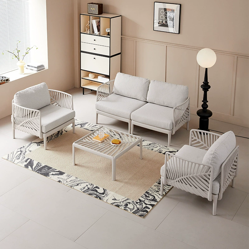 Уличный пластиковый диван B&B, гостиная, двойной ленивый диван, съемный соединительный диван для виллы, балкона, переговоров