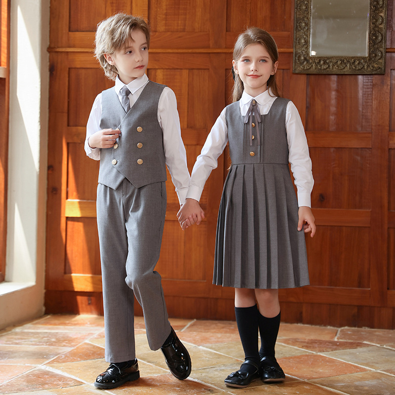 School Uniforms for Primary and Secondary School Students, Kindergarten Uniforms, College-Style Uniforms for Older Children, Poetry Recitation Performance Costumes Set