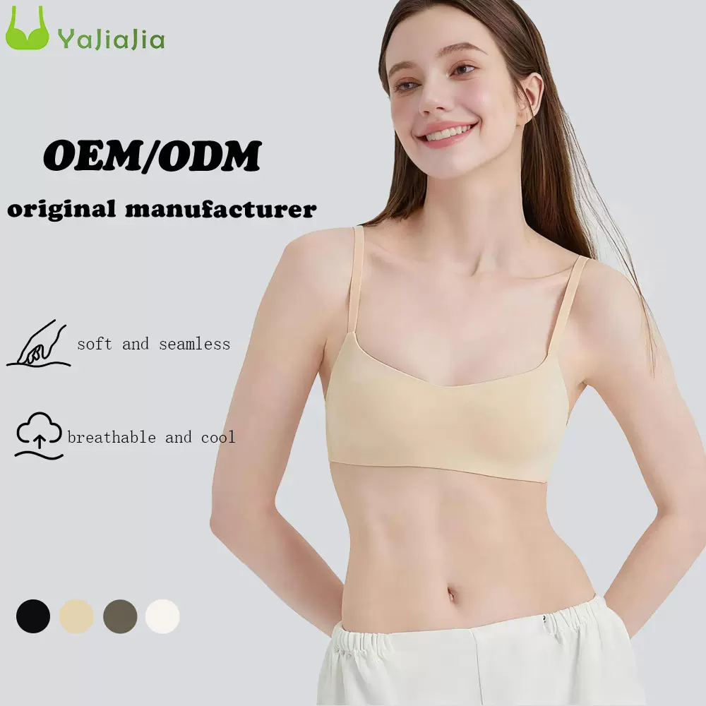 跨境无痕女士内衣一片式半杯女小胸专用聚拢薄款舒适收副乳防下垂