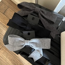 韩国东大门代购发饰少女美拉德百搭毛线编织蝴蝶结发夹弹簧夹秋冬