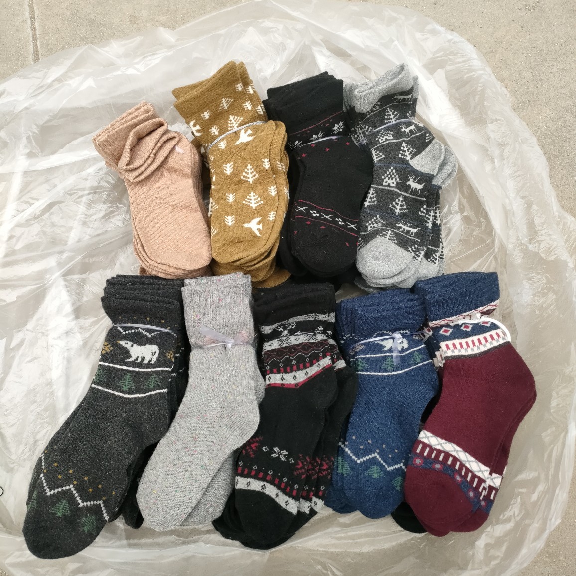 男女款羊毛冬季保暖加厚袜子杂款库存中长筒袜子批发
